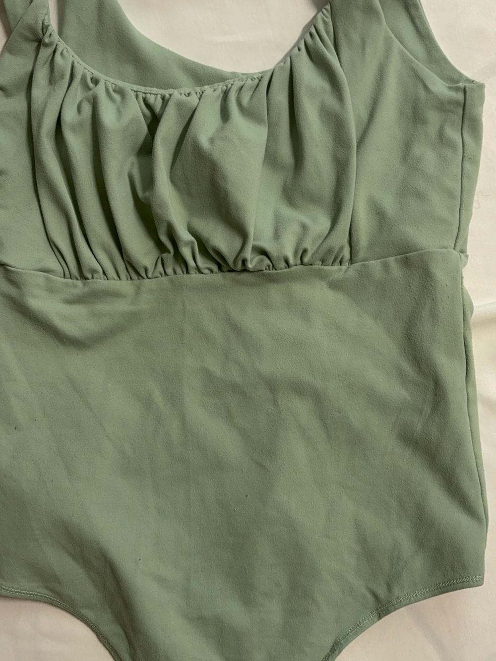 Abercombie & fitch size s Sage Green Ruched Tank Bodysuit